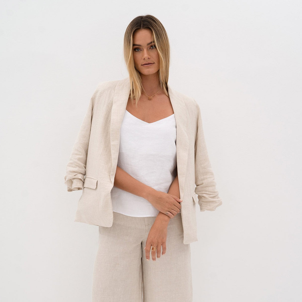Womens short deals linen jacket