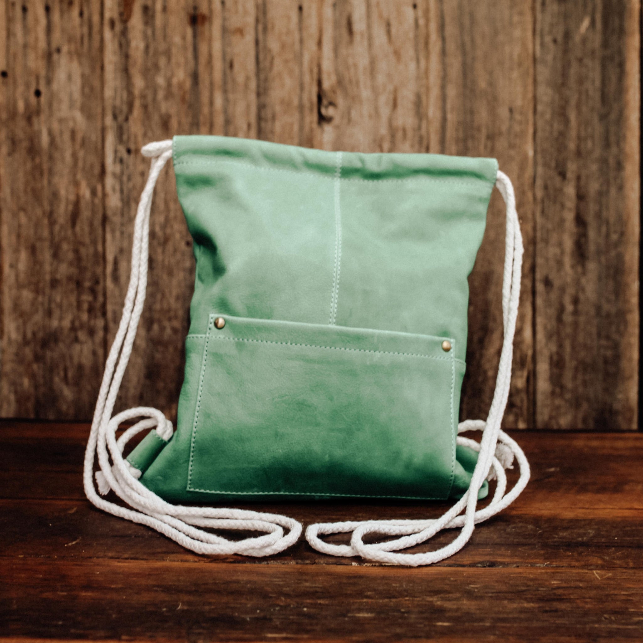 drawstring leather backpack australia Lake Leather - Pioneer