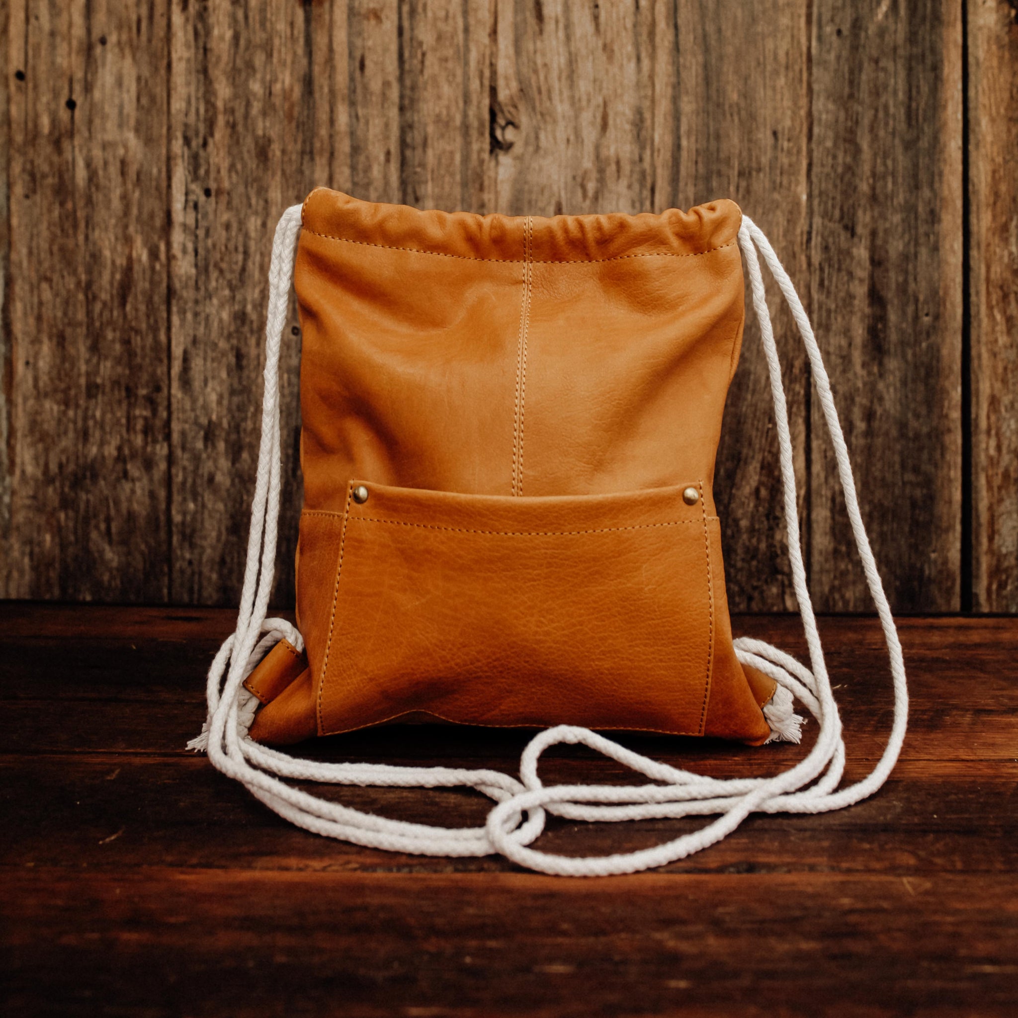 drawstring leather backpack australia Lake Leather - Pioneer