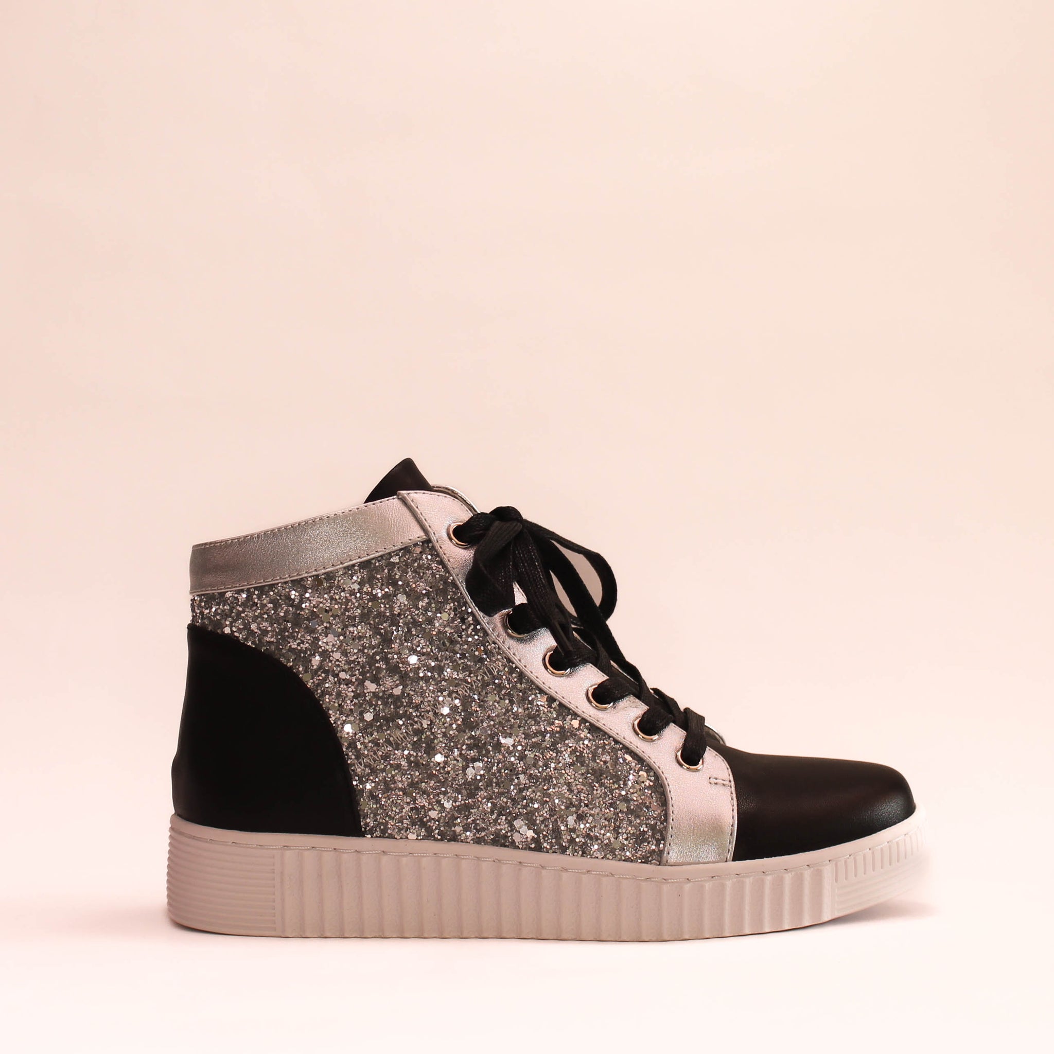 Hinako Portia Women's High Top Sparkle Sneaker – Lake Leather