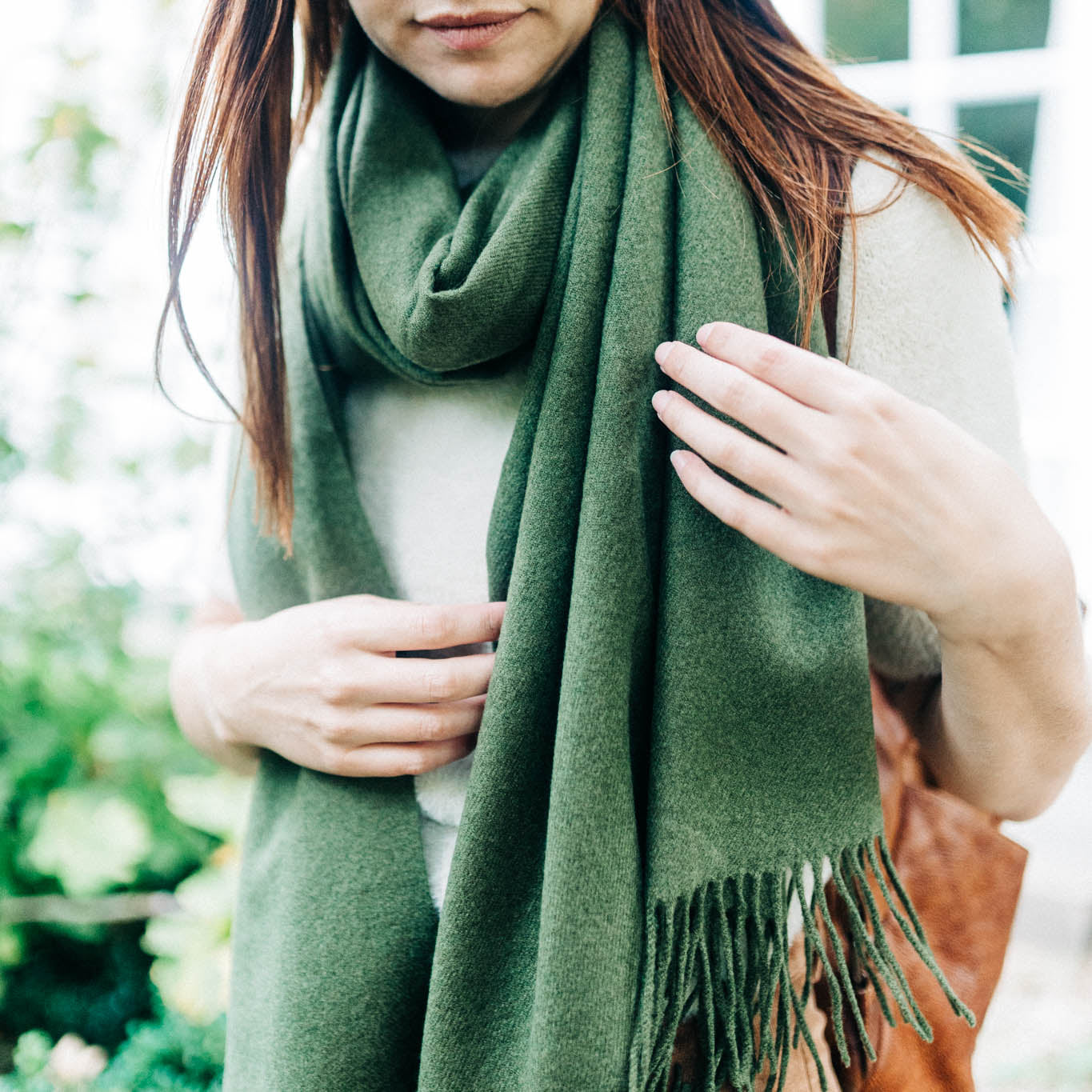 Green sales cashmere scarves